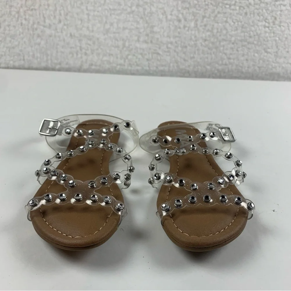 Mia Kids‎ Girls Sandals Strappy Shoes Spiked Studded Clear NWOB 11 M 7298